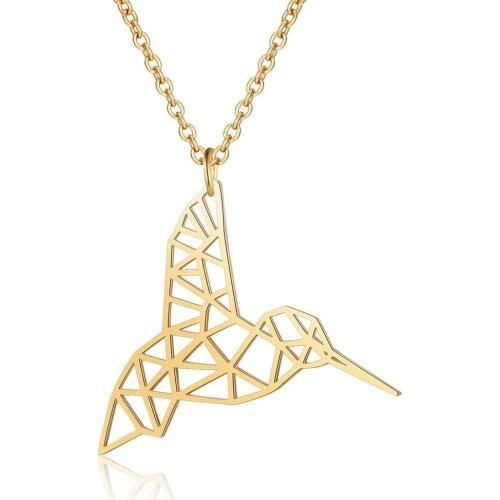 Fnixtar Never Tarnish Fashion Jewelry AAAAA Quality Stainless Steel Animal Bird Pendant Charm Necklace for Women Necklace