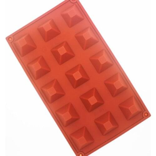 15 hole pyramid silicone mold ice cube tray cake mould