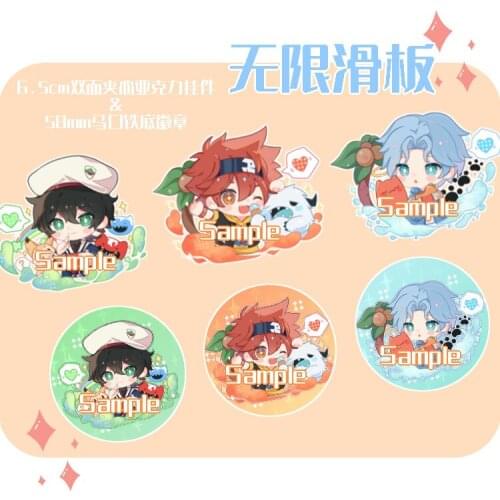 HOT Anime SK EIGHT SK8 the Infinity REKI MIYA SNOW Keyrings Badge Gifts Brooch Pin Pendant School bag Itabag Toys Keychain Xmas