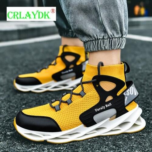CRLAYDK Mens High-Top Sock Shoes Outdoor Casual Sport Blade Sneakers Running Student Street Walking Tennis Workout Footwear
