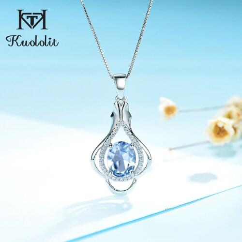 Kuololit Topaz Gemstone Pendant For Women Solid 925 Sterling Silver Oval 8x10 Zultantite Ruby necklace for Engagement No chain