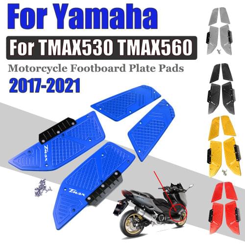 Motorcycle CNC Footboard Steps Motorbike Foot For YAMAHA TMAX530 TMAX 530 T-MAX 530 2017 2018 2019 2020 Footrest Pegs Plate Pads