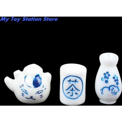 1:12 Mini lovely Tea pot model set Dollhouse Miniatures Accessories DIY