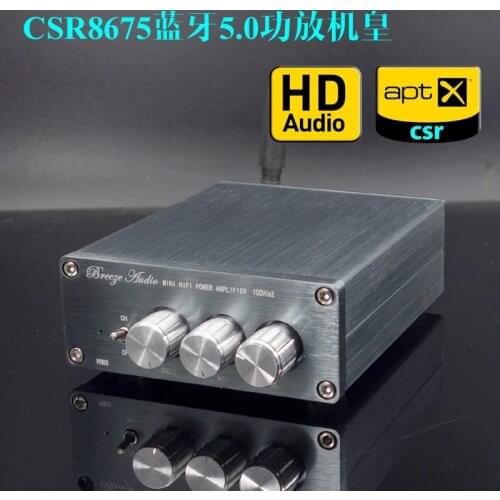 New BL50A HiFi 2.0 Full Digital Audio Amplifier 100W*2 Bluetooth 5.0 CSR8675 Support APTX HD TPA3116