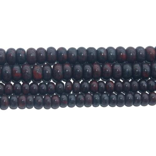 Wholesale 6 8 MM Natural Stone Red Brecciated Jaspers Spacer Rondelle Beads For Jewelry Making DIY Bracelet Necklace Material