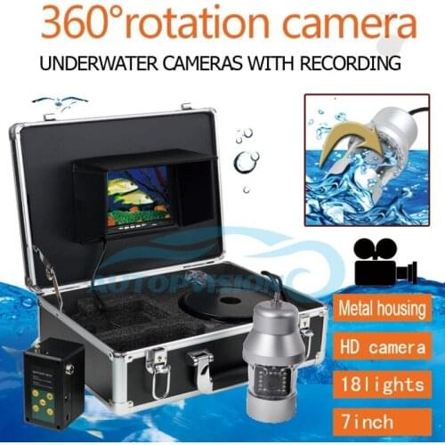 Underwater Camera with Recording Function 18 Lights Ice Fishing Finder Deeply Fish Detector System with Photo/recording Function