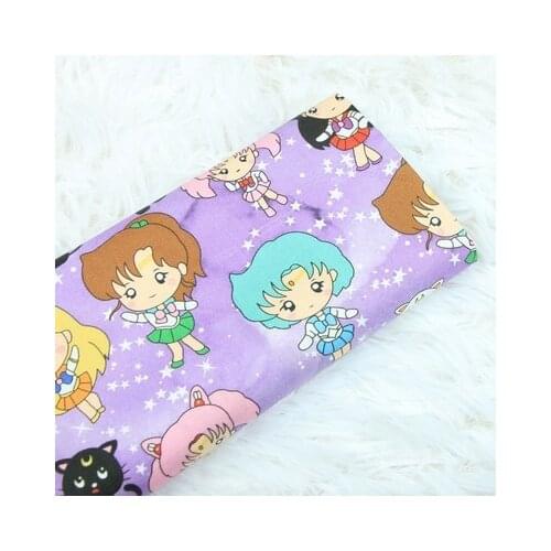 Half Yard Cartoon Cotton Fabric for Tissue Sewing Quilting Fabrics for Patchwork Needlework Girl Dress DIY Handmade Accessories