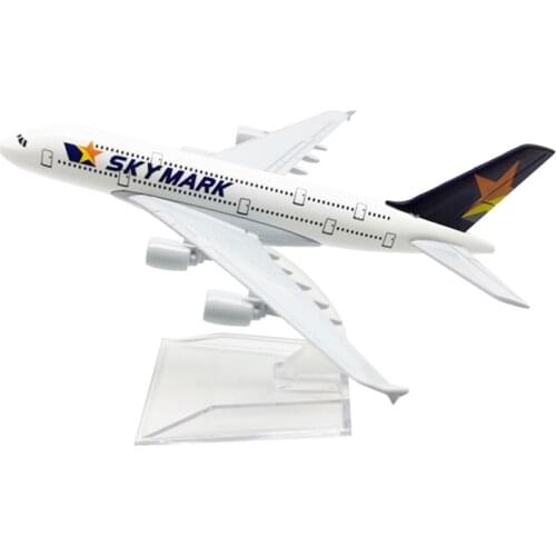 16CM Airplanes Japan Skymark Airlines A380 Diecast Alloy Metal Plane Aircraft Model Toys Kids Gift Collectible Display
