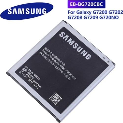 SAMSUNG Orginal EB-BG720CBK EB-BG720CBC 2500mAh Battery For Samsung Galaxy Grand Max M-G7200 G7208V G7202 G7209 G7202D G720AX