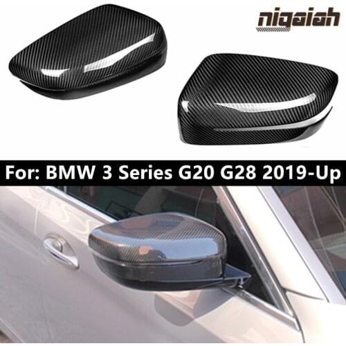 Dry Carbon Fiber Mirror Cover for BMW 3 Series G20 320i 325i Sedan 2019 2020 Side Door Wing Mirror Caps Sticker Shell Housing