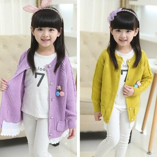 Teenage Girls Sweaters Causal Lace Girls Knitted Sweaters 6 8 10 12 Children Outerwear Spring Autumn Kids Girls Clothes