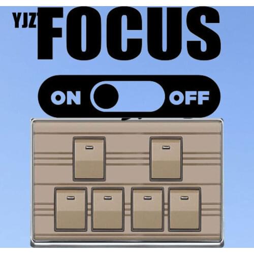 YJZT Gym Motivational Wall Art Decal Focus Sport Fitness Vinyl Switch Sticker Decor 8SS2248