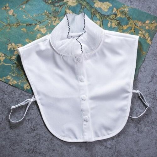 YSMILE Y New Arrive Fashion Chiffon Stand Collar Fake Collar Comfortable Lace Mesh White Decoration Shirt Top Collar For Female