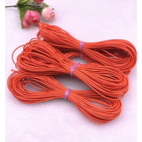 0.5-2.0mm Fluorescent Orange Waxed Cord Waxed Thread Cord String Strap Necklace Rope Beads for Jewelry Making DIY Bracelet