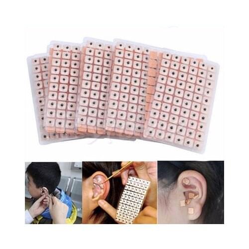 1200Pcs/lot Disposable Ear Press Seeds Acupuncture Vaccaria Plaster Ear Massage Bean Auriculotherapy Magnetic therapy