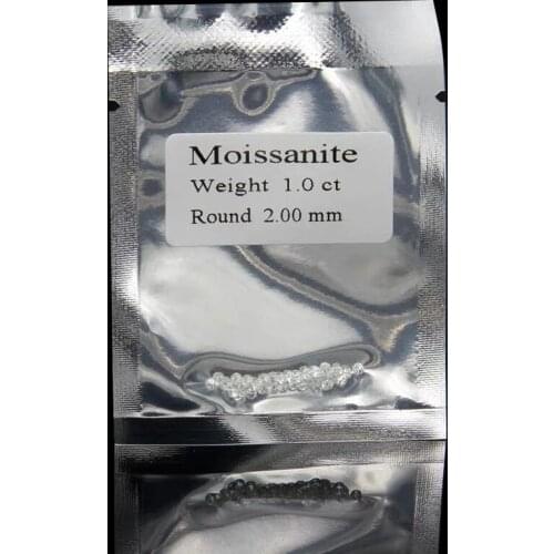 2ct carat 2mm moissanite Round Brilliant cut loose beads FG color Gems Stone material