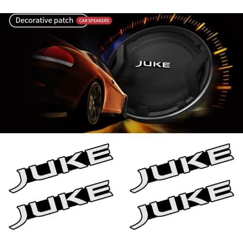 4pcs car audio decorate 3D Aluminum Badge Emblem Sticker For Nissan Juke Accessories Car Styling