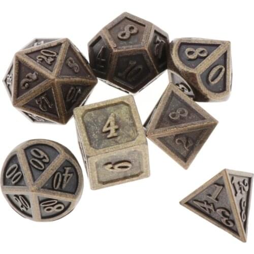 7Pcs Polyhedral Dice Set for RPG DND RPG MTG D20 D12 D10 D8 D6 D4 Table Board Game Dice Game Accessories