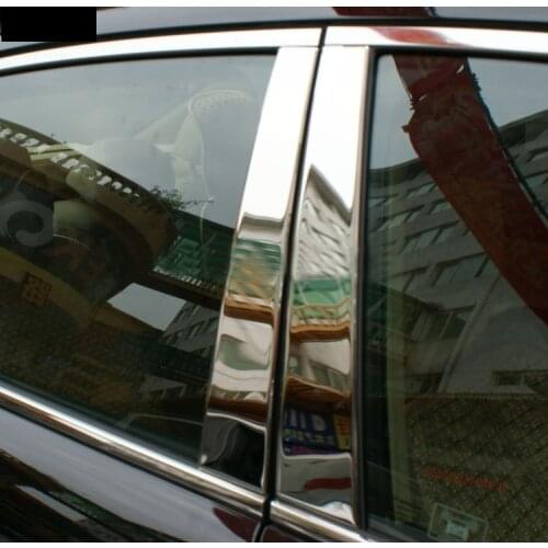 8pcs Stainless Steel Window Trims Center Pillars B+C Pillar Covers Trim For Mazda 6 M6 2009 2010 2011 2012