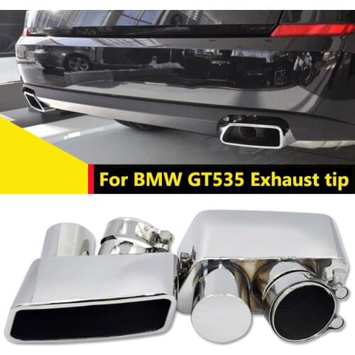 AK MUFFLERTIP Exhaust Tip For BMW GT528i 535i up GT550 Stainless Steel Exhaust Pipe Square Muffler Tip