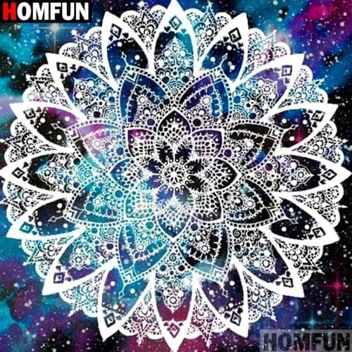 Homfun Full Square/Round Drill 5D DIY Diamond Painting "Mandala flower"3D Embroidery Cross Stitch Home Decor Gift A09535