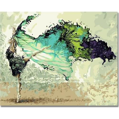 Ballet Painting By Numbers Diy Framless Canvas Figure Wall Painting Picture for Wedding Home Room Decoration Handpainted