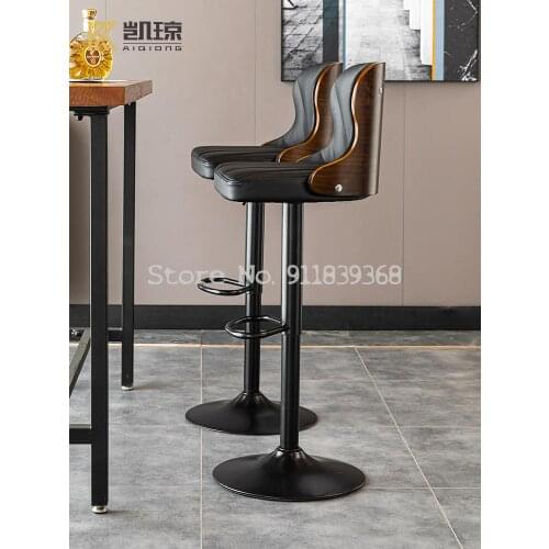 Bar Chair Nordic Iron Bar Chair Lift High Stool Household Bar Stool Modern Simple Bar Chair Back Stool