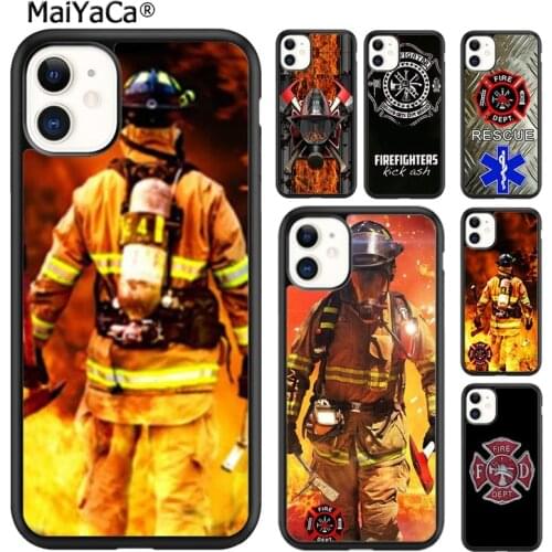 MaiYaCa fire fireman firefighter Phone Case Cover For iPhone SE 6s 7 8 plus X XR XS 11 12 pro max Samsung Galaxy S8 S9 S10 shell
