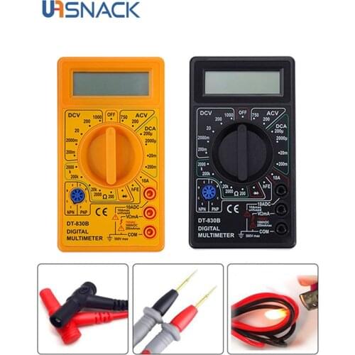 AC/DC LCD Digital Multimeter 750/1000V Handheld Multimeter for Voltmeter Ammeter Ohm Tester Meter with Probe Multimeter Digital