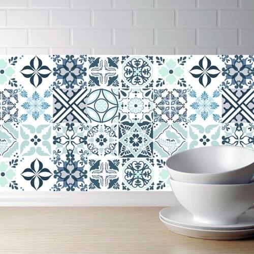 DIY Mosaic Wall Tiles Stickers Waist Line Wall Sticker Kitchen Adhesive Bathroom Toilet Waterproof PVC Wallpaper 20x100cm