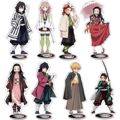 1 Pcs Cute Anime Demon Slayer Kimetsu No Yaiba Acrylic Stand Kamado Tanjirou Nezuko Action Figures Model Plate Holder Toys Gift