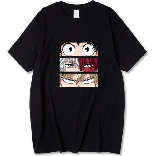 T Shirt Men My Hero Academia Cute Anime Casual Harajuku Tee Oversize T-Shirt 2021Summer Japan Streetwear Unisex Clothes T Shirts
