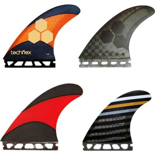 Future 3-Fin Techflex WTC CM2 TPI F4 Surfboard Fins Tri fin set surfing longboard accessories carbonfiber fin