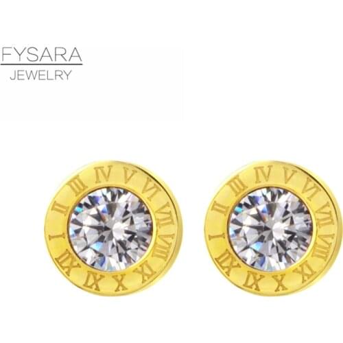 Женские золотые серьги FYSARA China At AliExpress