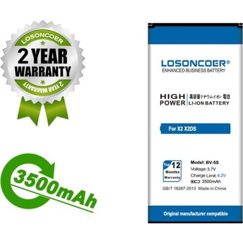 LOSONCOER Battery 3500mAh BV 5S BV-5S Battery For Nokia X2 / X2DS / RM-1013 BATTERY