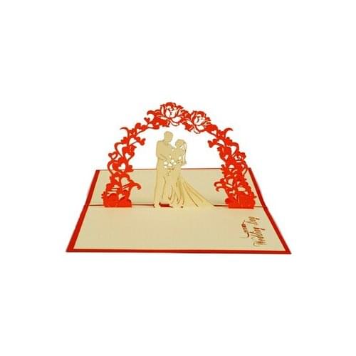 Fashion Hot Valentine day Wedding CARDS Invitations Delicacy Gift Handmade Creative 3D Cards Pop UP Gift