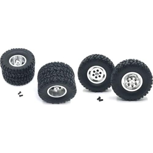 2set Metal Wheel Rim Tire Tyre Set for WPL B14 B24 B16 B36 6WD C24 C34 C44 4WD 1/16 A & D