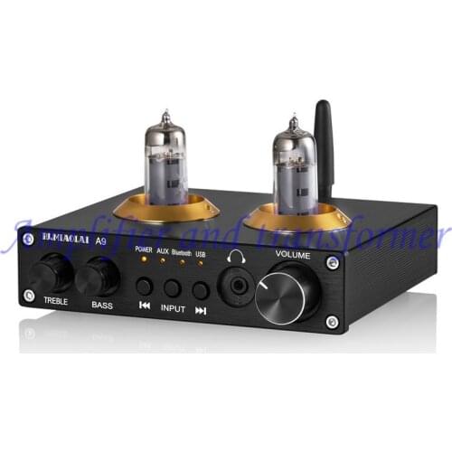 PJ MIAOLAI A9 6K4 Vacuum Bile Tube Preamplifier NE5532 AUX Bluetooth 5.0 USB RCA HIFI stereo Mini headphone amplifier