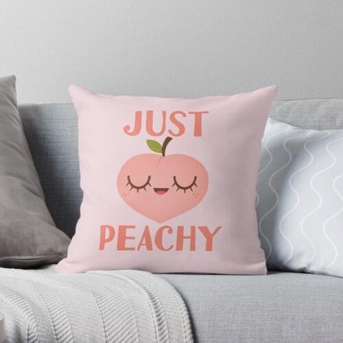 Just Peachy Throw Pillow Cushion Cover Polyester throw pillows case on sofa home living room car seat decor 45x45cm