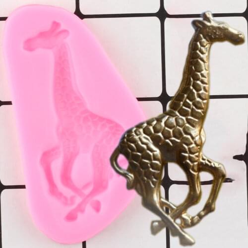 Giraffe Silicone Mold Baby Birthday Cupcake Fondant Cake Decorating Tools Cookie Baking Candy Clay Resin Molds Chocolate Moulds