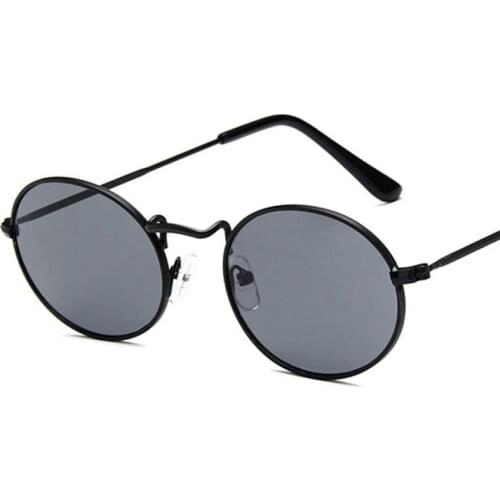 2021 Women Sunglasses Retro Metal Oval Sunglasses Men Candy Color Transparent Sun Glasses Vintage Shades Oval Sunglasses