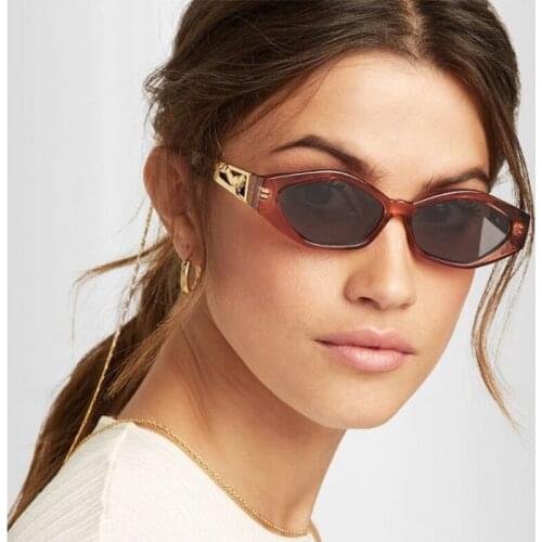 Retro Cat Eye Sunglasses Women Golden Leopard Sun Glasses Lady Vintage Fashion Glasses Shades Brand Design Design Oculos 5319 R