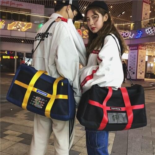 Shoulder Bag Waterproof Oxford Large Capacity Women MenTravel Bag Streetwear High Quality Fitness hander Bag Reflective strip