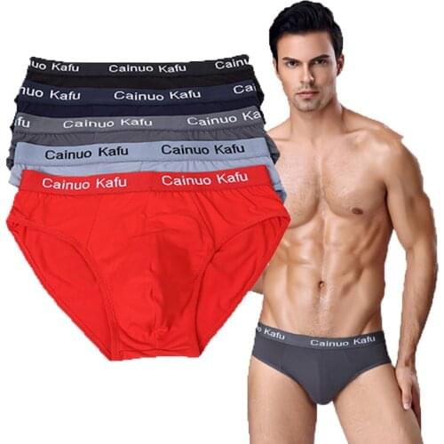 5Pcs Mens Underpants Male Solid Briefs Underwear for Men Briefs Bamboo Fiber Panties Mens Bikini Pant Mens Sexy Slip Hombre Hot