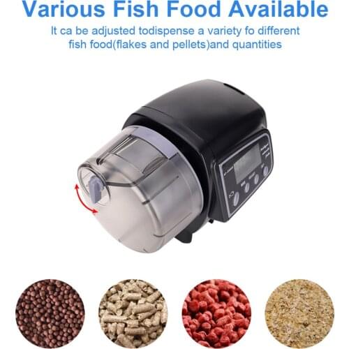 Smart Adjustable Fish Tank Automatic Feeder Machine Goldfish Aquarium Intelligent LCD Indicate Feeding Dispenser Accessories