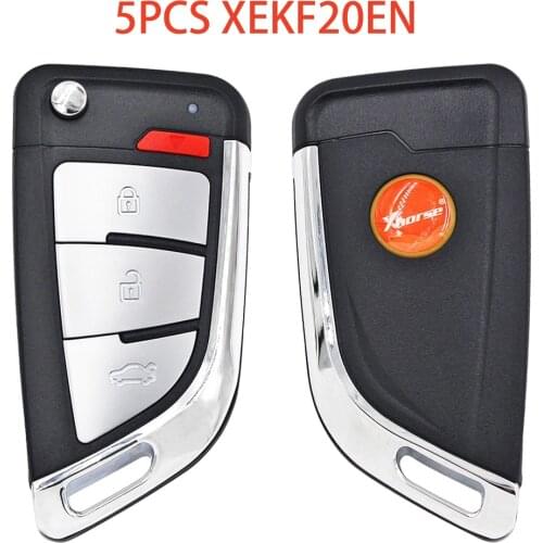 Xhorse 5PCS XEKF20EN Universal Remote Car Key Super Chip for VVDI Remote Key Tool/VVDI Key MAX Programmer 4 Buttons Knife Flip