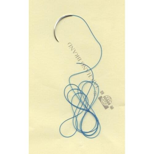 Veterinary Nylon Suture with Needle USP2/0 3/0 75cm Blue Monofilament Medical Sterile