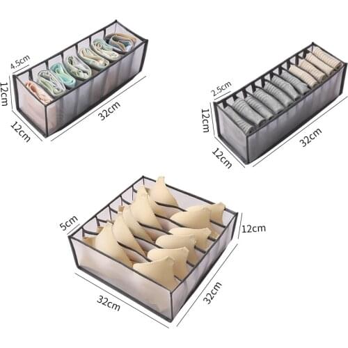Underwear Bra Organizer Storage Box 5 Colors Drawer Closet Organizers Boxes For Underwear Scarfs Socks Bra Drawer Divider