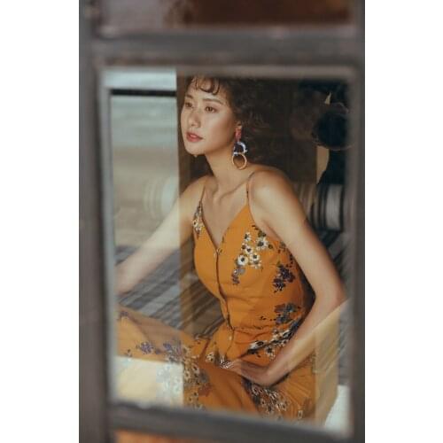 Beach Skirt Womens Seaside Holiday Skirt Thailand Bali Hainan Open Back Long Dress Suspender Skirt Summer Dress