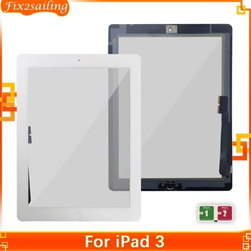 100% Tested For iPad 3 A1430 A1416 A1403 Outer LCD Touch Screen Digitizer Front Glass Panel Replacement